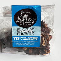 BARK BUNDLE SNACK - Caramelized Pecans, Sea Salt, Cherries in 70% Colombian Chocolate