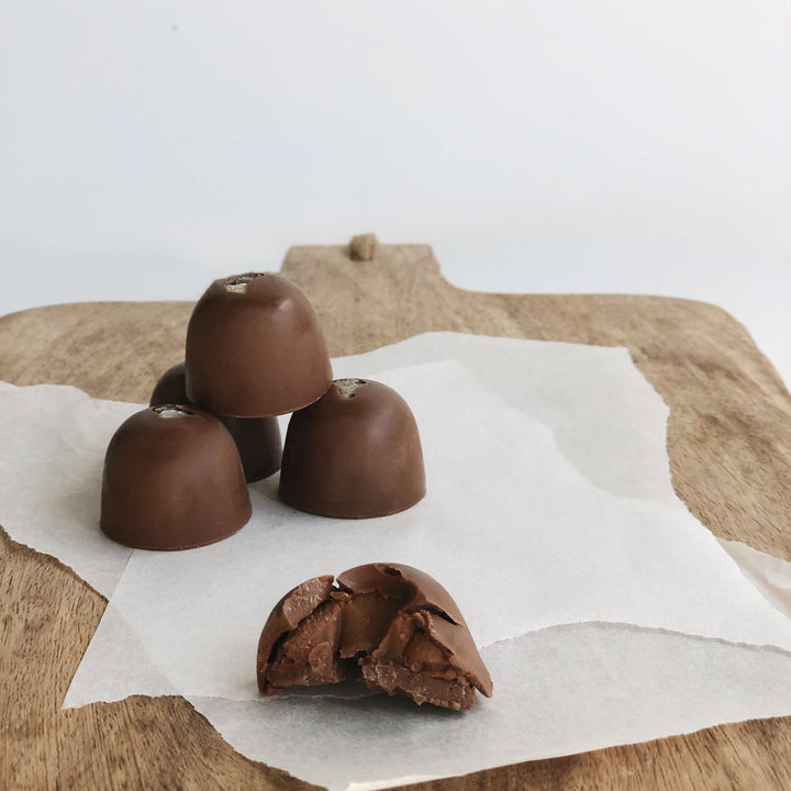 Milk chocolate chai bonbons from Driftless Chocolates - a perfect way to say "thank you!"