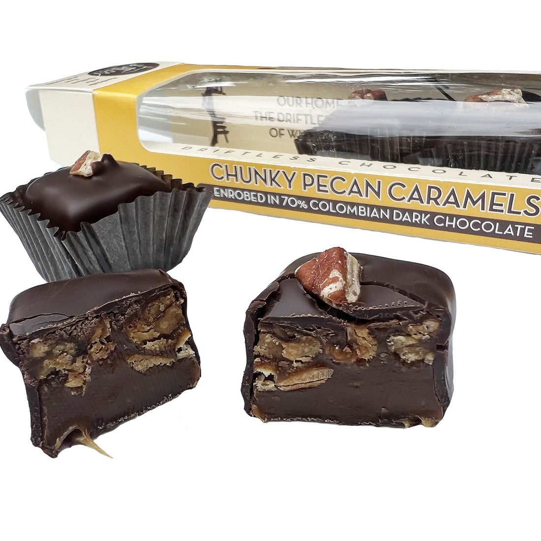 CARAMELS - Chunky Pecan - 5 piece sleeve