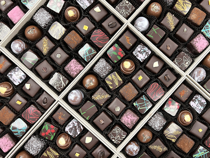 At Driftless Chocolates, our chocolatier creates an array of delicious flavors of bonbons and truffles. Mix and match to select your favorites!