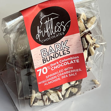BARK BUNDLE SNACK - Almonds, Sea Salt, Cranberries in 70% Colombian Chocolate