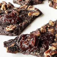 BARK BUNDLE SNACK - Caramelized Pecans, Sea Salt, Cherries in 70% Colombian Chocolate